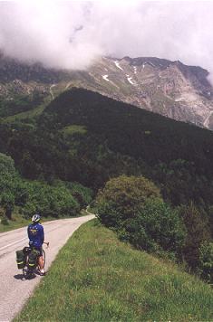 Allan admiring the view of Monte Vettore