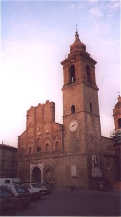 San Ginesio - The Collegiate Church at sunset