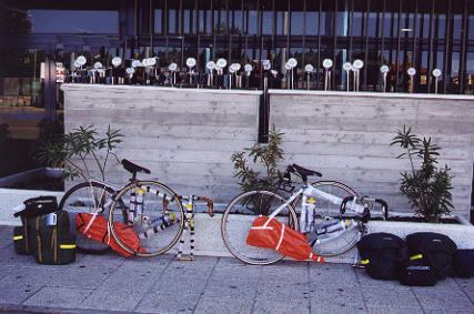 Bikes packed at Rimini airport