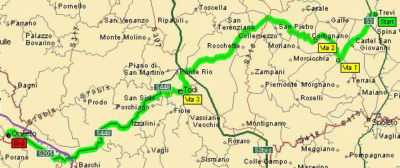 Trevi to Orvieto