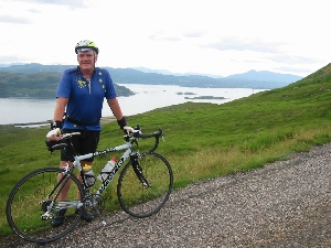 Allan at the foot of Bealach-na-Ba