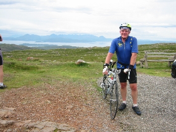 Allan at summit of Bealach-na-Ba