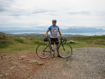 Stu at summit of Bealach-na-Ba