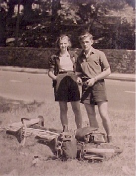 Les and Joan with the tandem at Levens Bridge