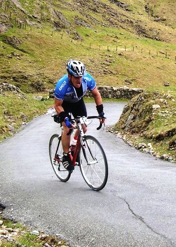 Stu on Hardknott Pass.